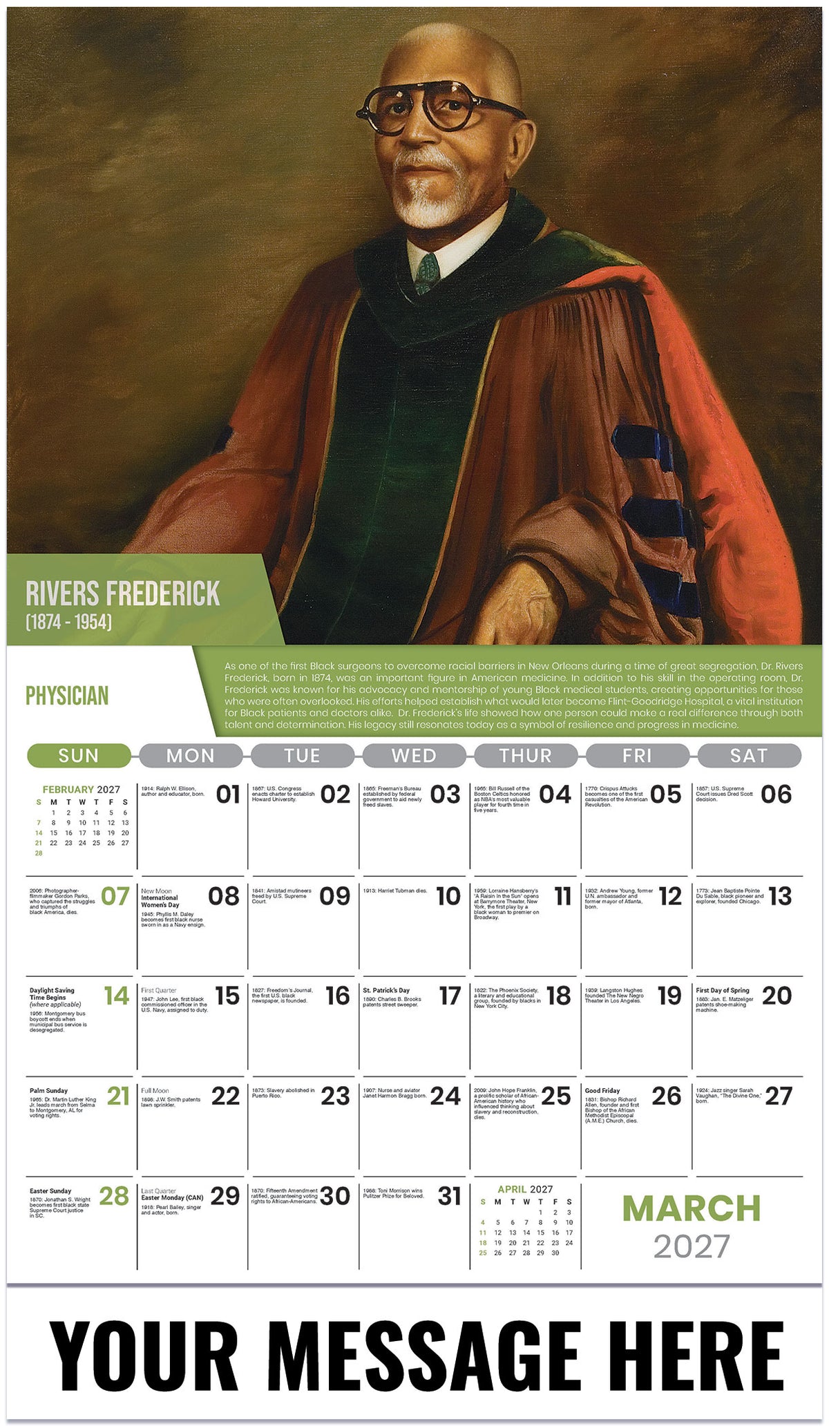 Black History: A Celebration - 2027 Promotional Calendar