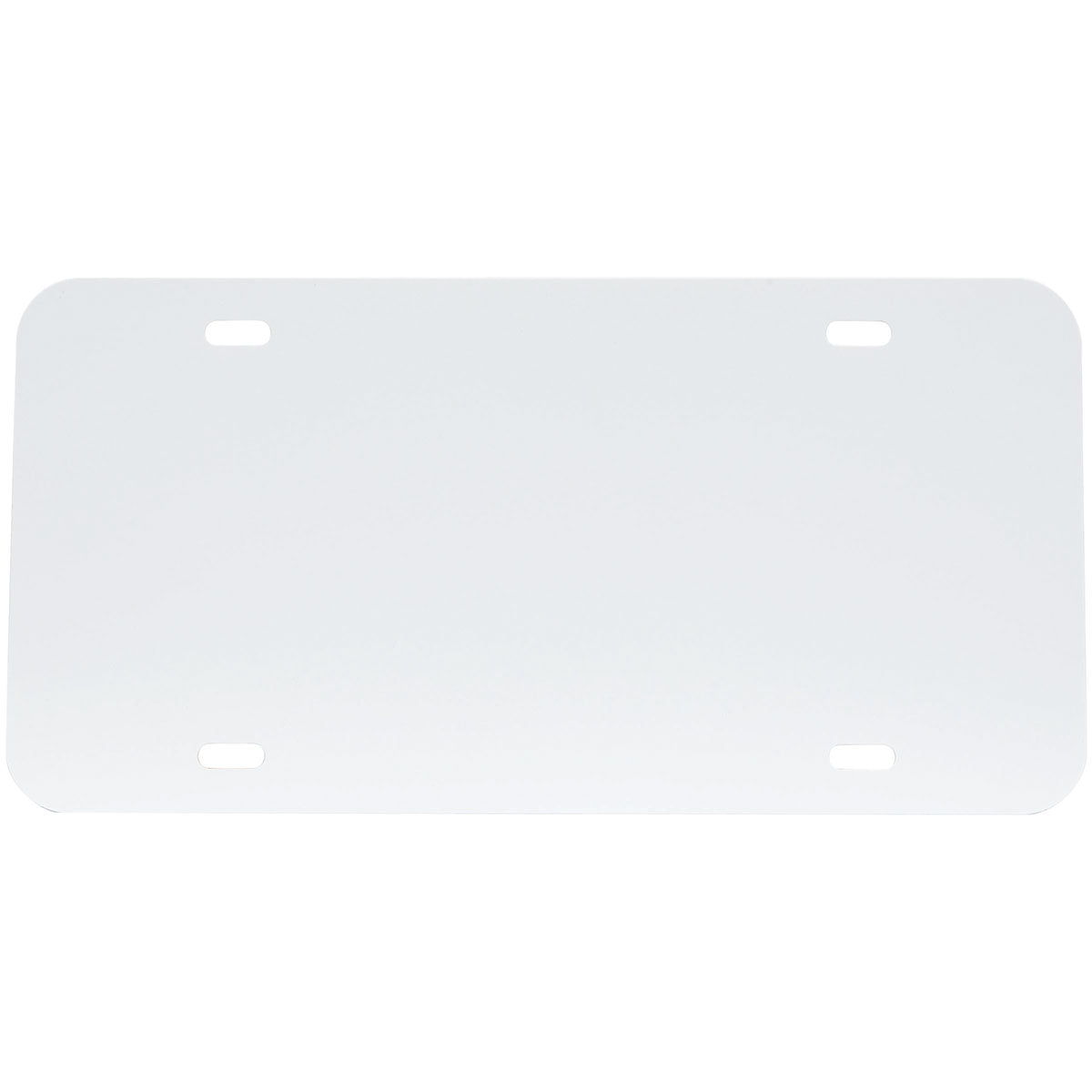 High Impact Spot Color Ad License Plate in Polybag - White