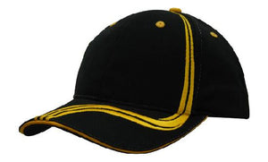 6 Panel BHC Cap Sand & Embroidered Lines - Custom Embroidered - HP4099 -