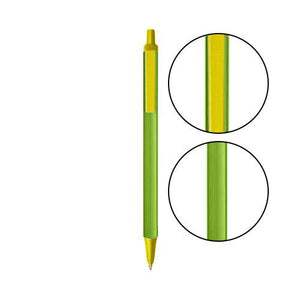 Metallic Green BIC® Clic Stic® Pen - Metallic Green With Yellow