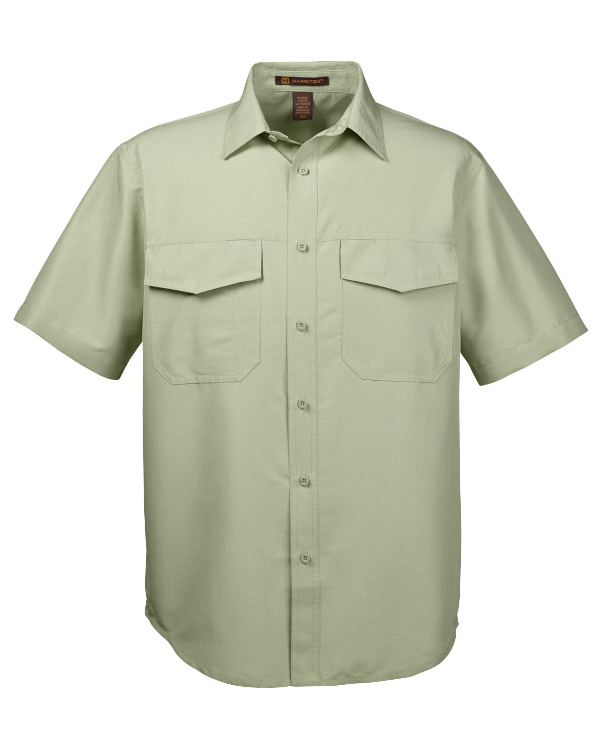 Harriton Men's Key West Short-Sleeve Performance Staff Shirt - Green Mist