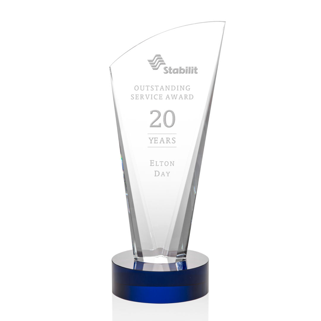 Brampton Award 12.5" - Clear - Blue