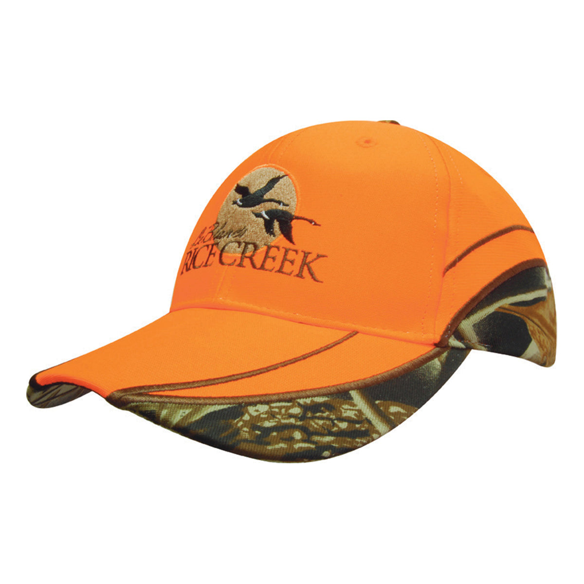 6 Panel Luminescent Cap with Camo Inserts - Custom Embroidered