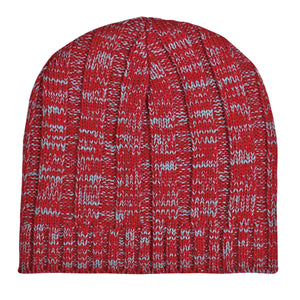 Knit Beanie Cap - Red