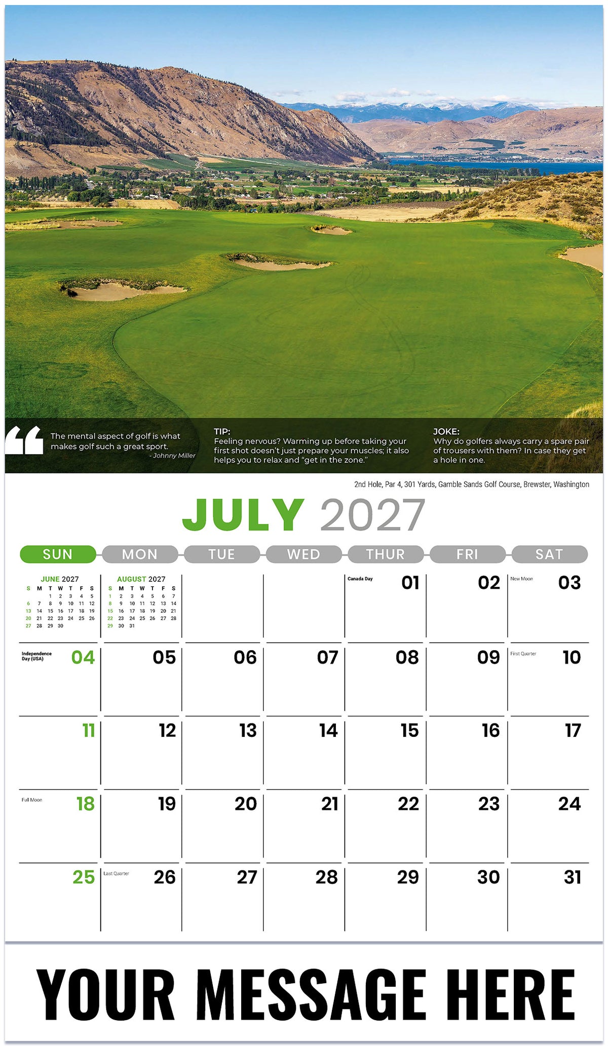 Golf Tips - 2027 Promotional Calendar