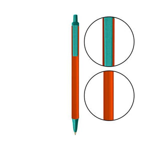 Orange BIC® Clic Stic® Pen - Orange With Teal