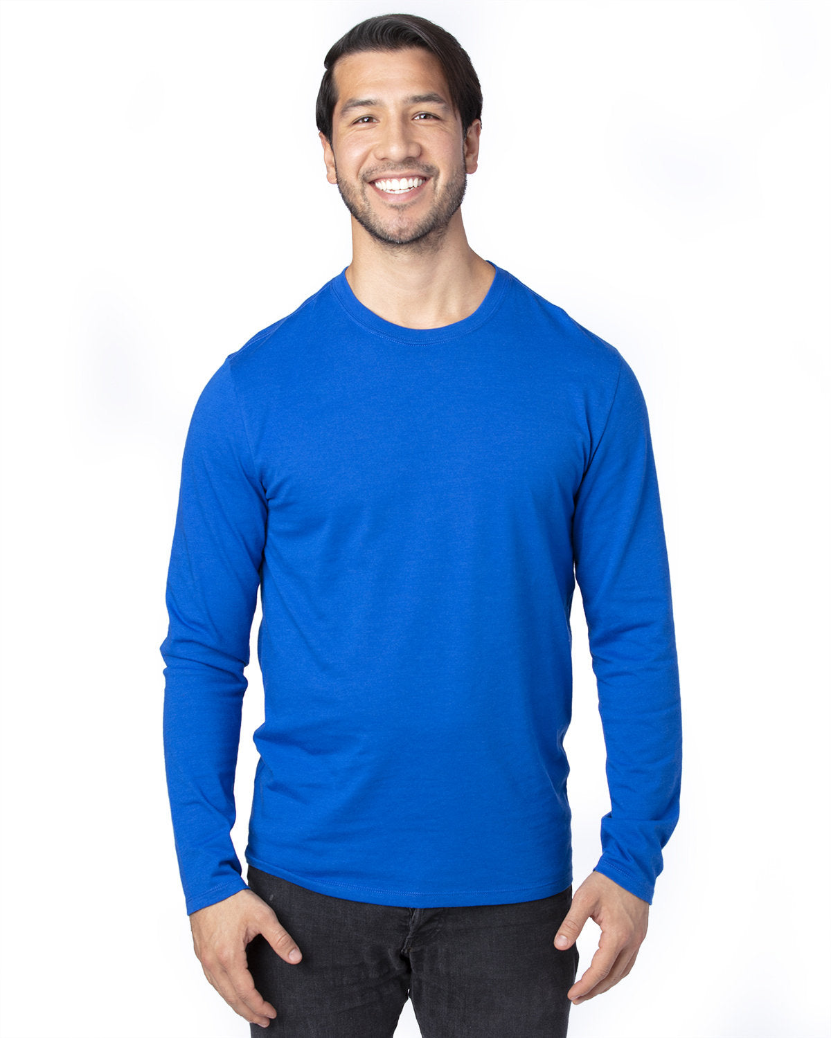 Threadfast Unisex Ultimate CVC Long-Sleeve T-Shirt - Royal
