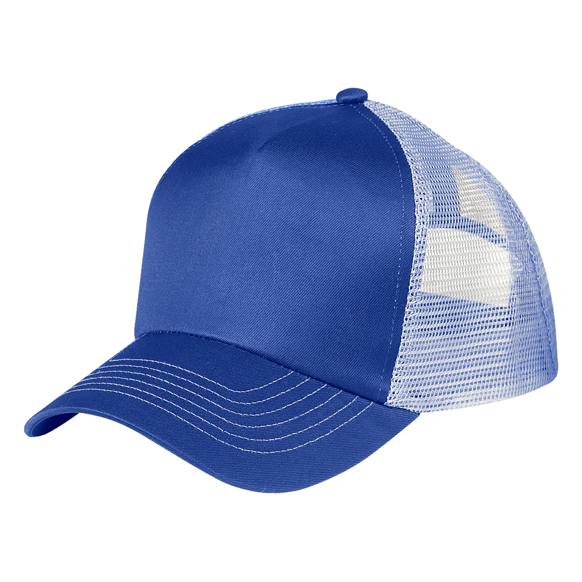 5 Panel Mesh Back Price Buster Cap - Royal With White