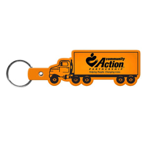 Truck Flexible Key Tag - Translucent Orange