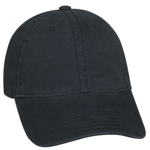 Washed Cotton Cap - Black