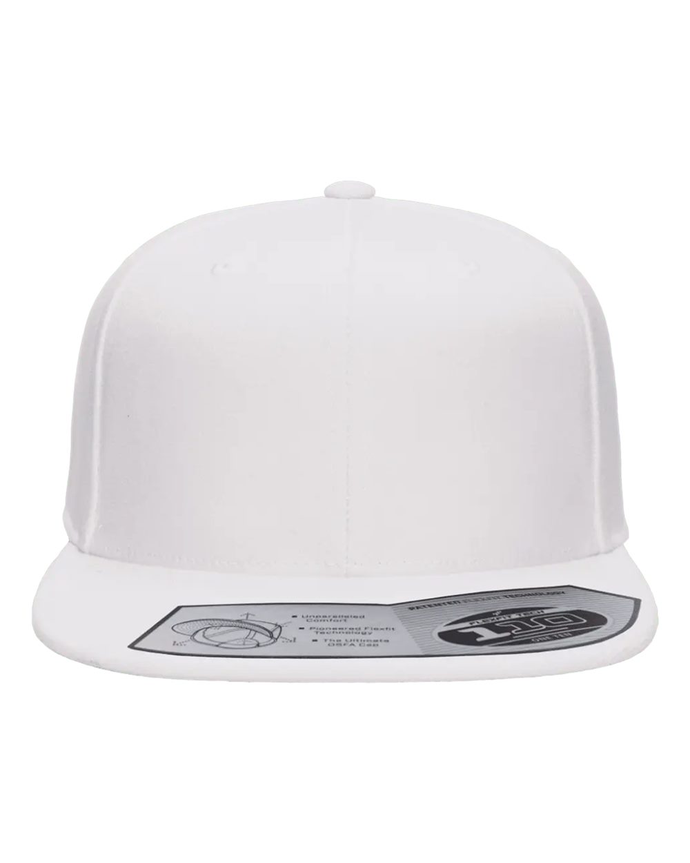 Flexfit Adult Wool Blend Snapback Cap - White