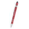 Spin Top Pen With Stylus - Metallic Red