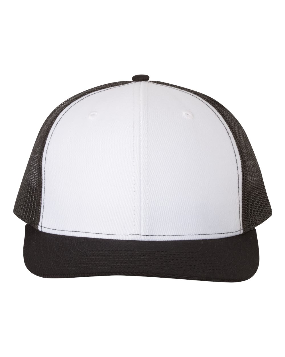 Richardson 112 Adjustable Snapback Trucker Cap - White/ Black
