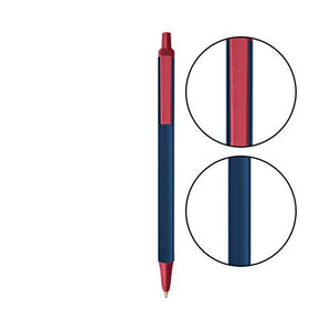 Metallic Dark Blue BIC® Clic Stic® Pen - Metallic Dark Blue With Metallic Red