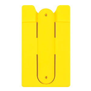 Silicone Phone Wallet With Stand - Yellow