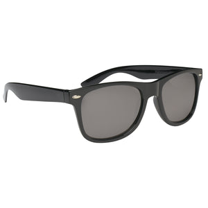 Mirrored Malibu Sunglasses - Black With Silver