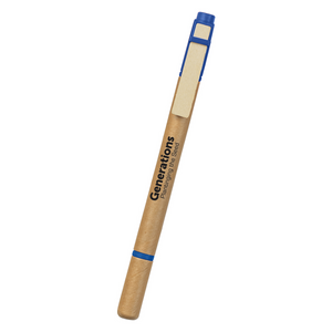 Dual Function Eco-Inspired Pen With Highlighter (Natural Blue)