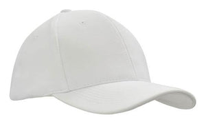 6 Panel Ottoman Cap - Custom Embroidered - HP_4120 - White