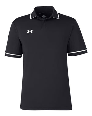 Under Armour Men's Tipped Teams Performance Polo - Black/ White