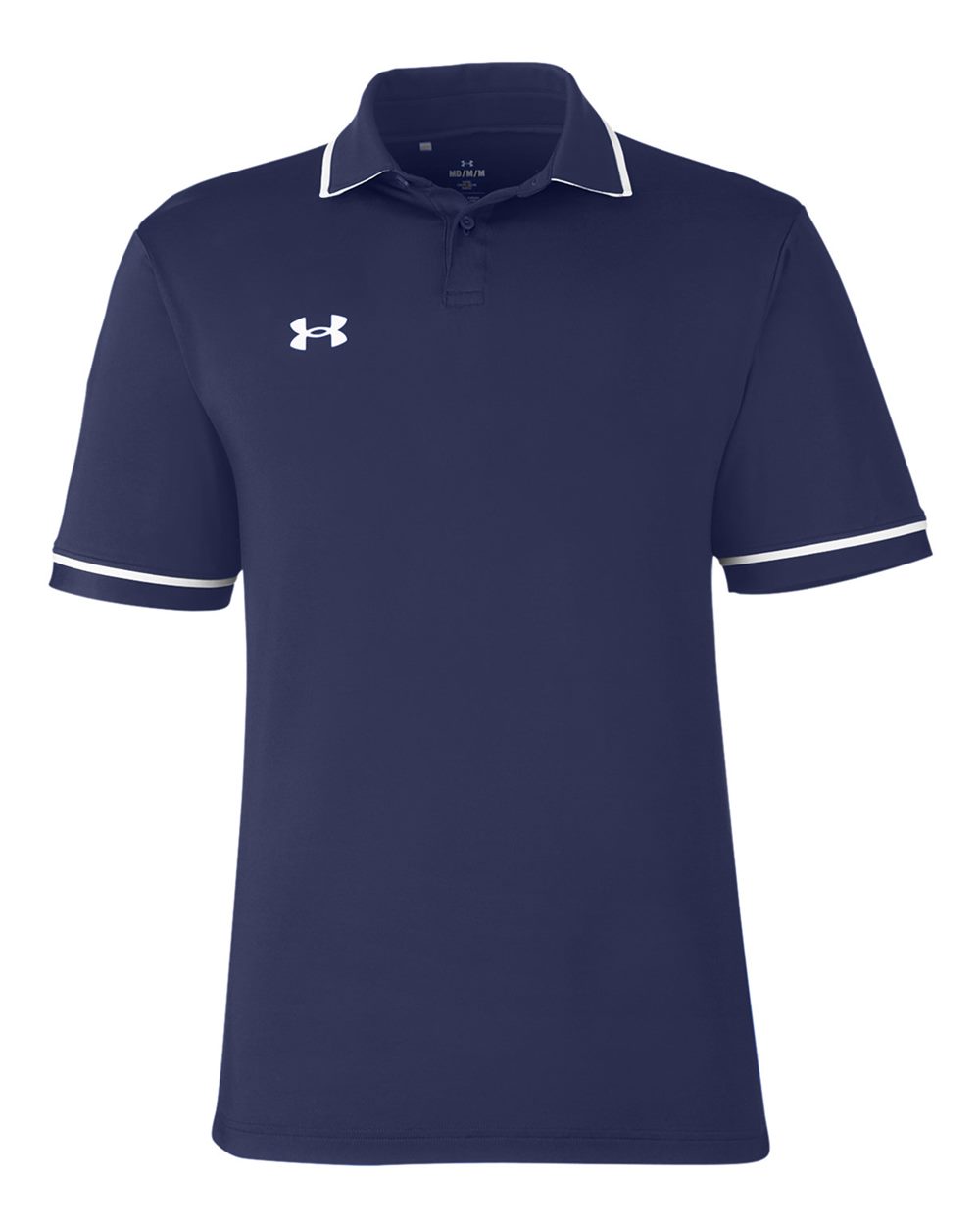 Under Armour Men's Tipped Teams Performance Polo - Midnight Navy/ White
