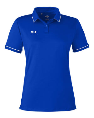 Under Armour Ladies' Tipped Teams Performance Polo - Royal/ White