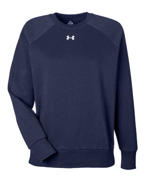 Under Armour Ladies' Rival Fleece Sweatshirt - Midnight Navy/ White