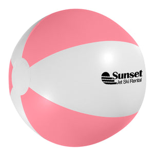 16" Beach Ball - HT_750 - White with Pink