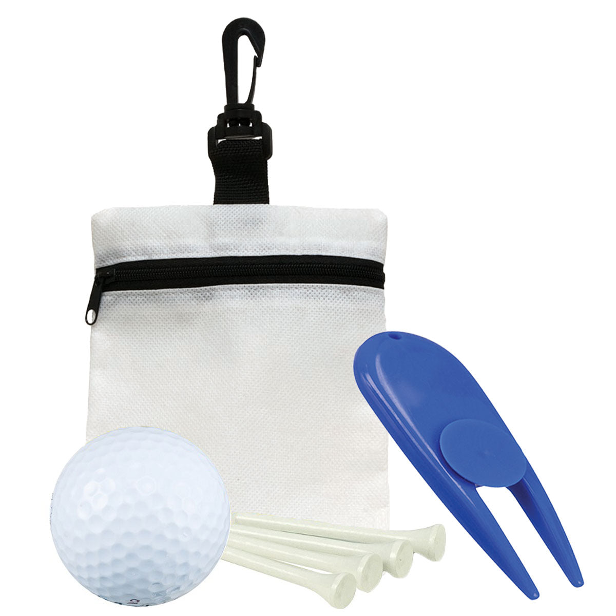 Golf in a Bag Gift Set - KL_0662 - White Bag with Royal Divot Tool