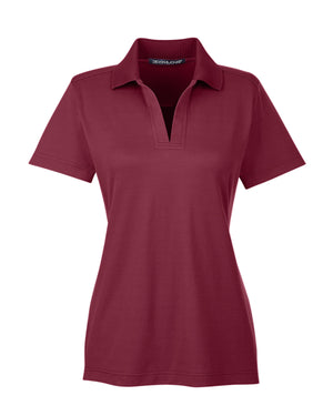 CrownLux Performance™ Ladies' Plaited Polo - Burgundy