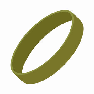 Silicone Wrist Bands - Embossed - CM2050_EMB - Olive Green