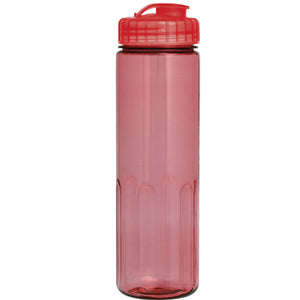 24 oz Prestige Bottle with Flip Top Lid - CM0394 - Translucent Red