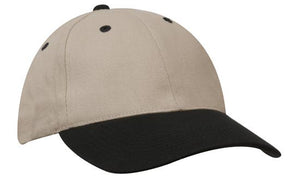 Heavyweight Sports Cap Two Tone - Khaki With Bottle