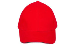 6 Panel HBC Double Sandwich Cap - Custom Embroidered - HP_4212 - Royal with Red and White