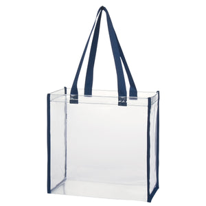 Clear Tote Bag - Clear With Navy