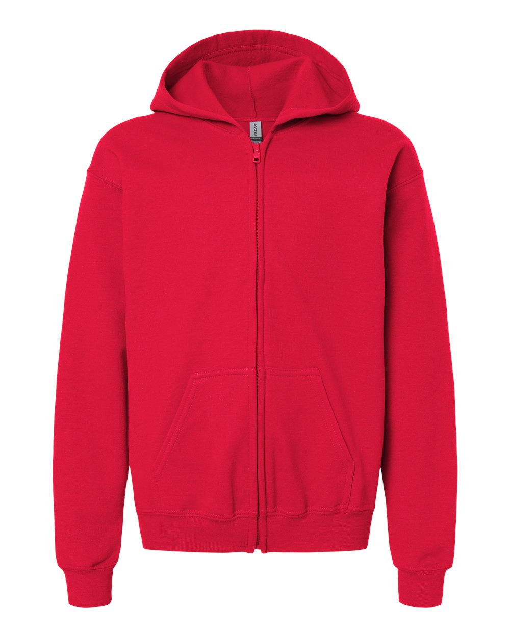 Gildan Youth Heavy Blend™ Youth Full-Zip Hooded Sweatshirt - Red