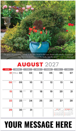 Flowers and Gardens - 2027 Promotional Calendar