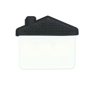 House Shape Clip - White With Black