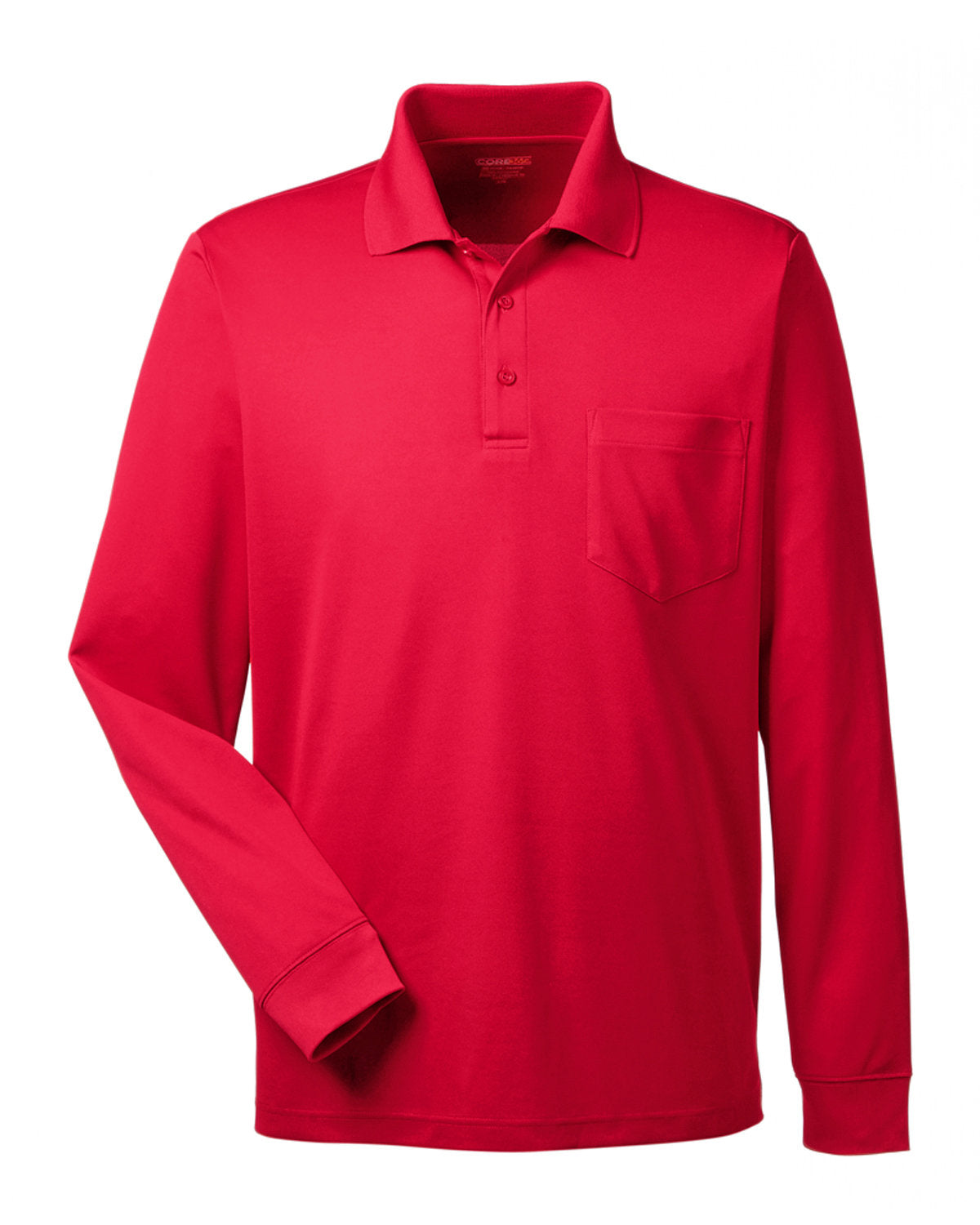 Adult Pinnacle Performance Long-Sleeve Piqué Polo with Pocket - Classic Red