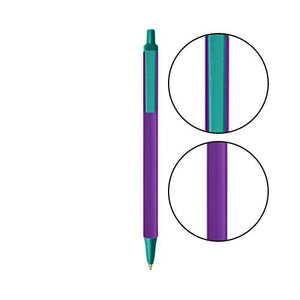 Purple BIC® Clic Stic® Pen - Purple With Teal