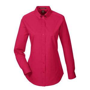 Long Sleeve Twill Shirt with Teflon - Women ACM581W (Red)