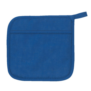 Quilted Cotton Canvas Pot Holder - Royal Blue