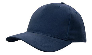 6 Panel Brushed Cotton Twill Cap - custom embroidered - HP_4142 - Navy