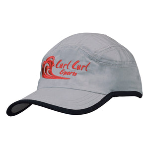 6 Panel Microfiber Sports Cap - Custom Embroidered