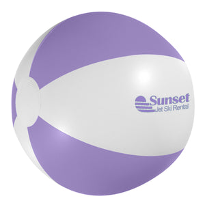 16" Beach Ball - HT_750 - White with Purple