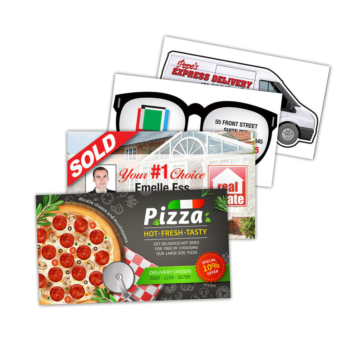 Smart Buy Business Card Magnet - White