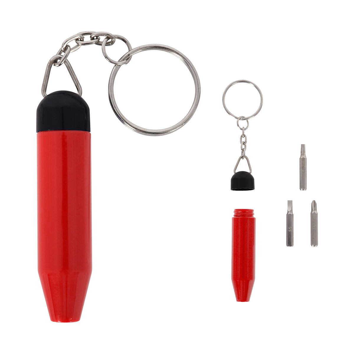 Mini Tool Keychain Kit - Red