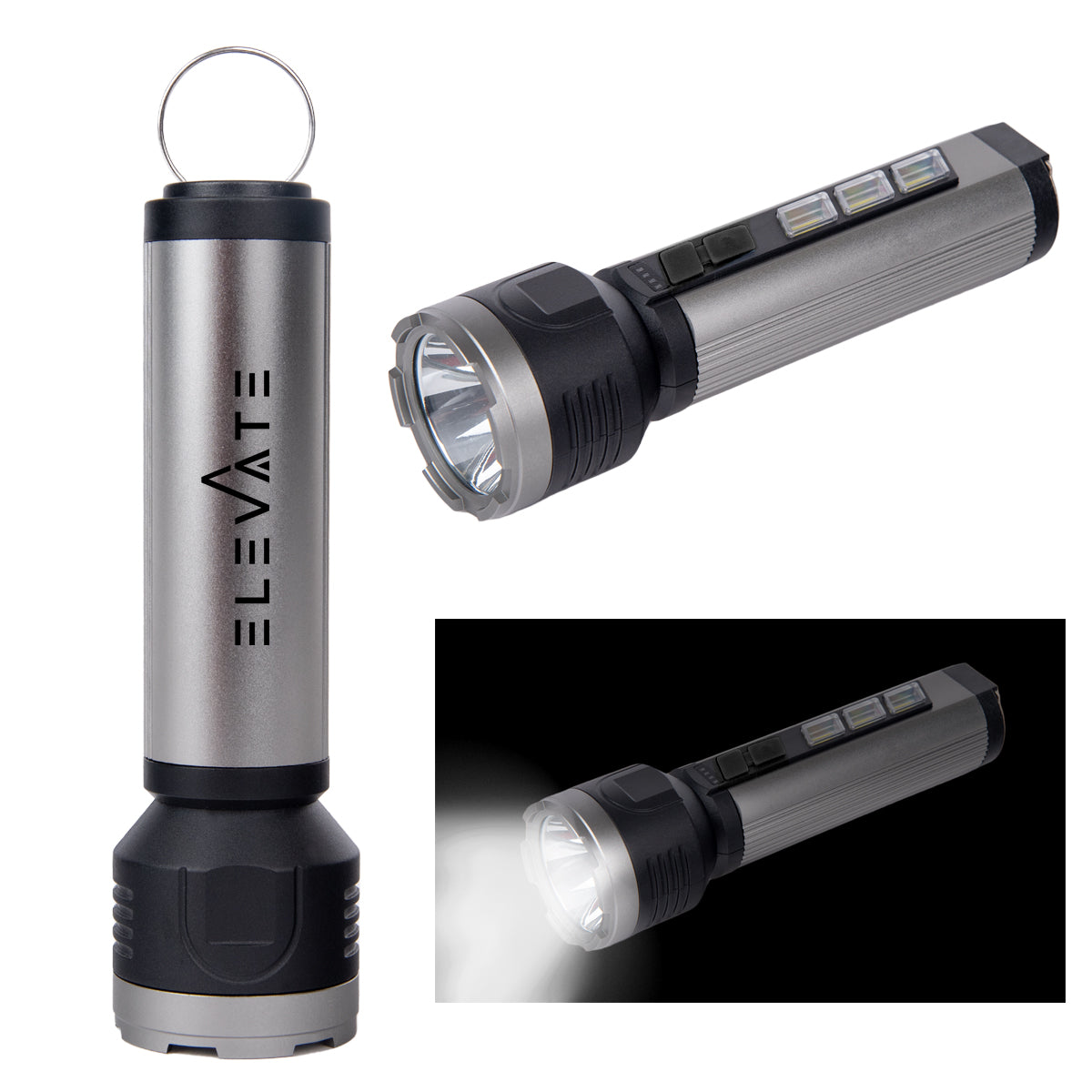 Rechargeable LED Flashlight - Charcoal