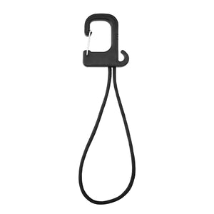 Stretch Cord Hook With Carabiner - Black