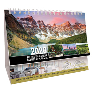 Scenes of Canada French English 2026 Promotional Desk Calendar