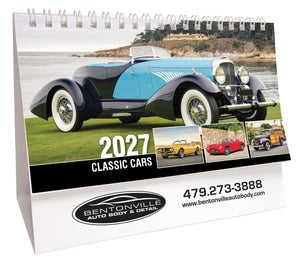 Classic Cars 2027 Promotional Desk Calendar - 2027-DSK0023 - WHITE